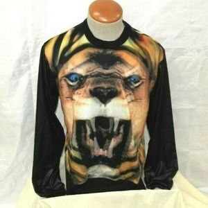 Graphic Animal Print Shirt Fleece Shirt